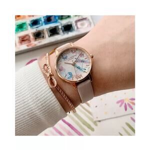 Olivia Burton Painterly Butterfly Prints Watch 30mm Everyday Classic NWT